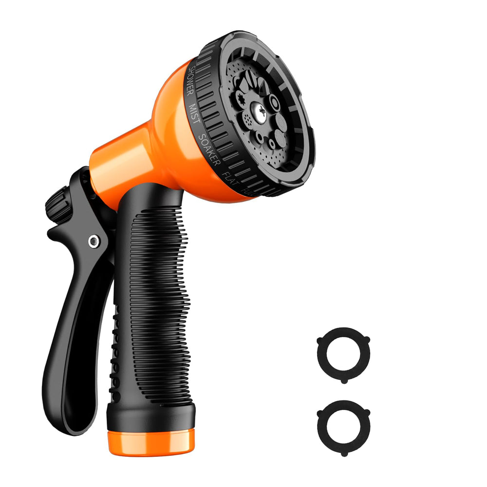 Besiter Garden Hose Nozzle front view, orange color