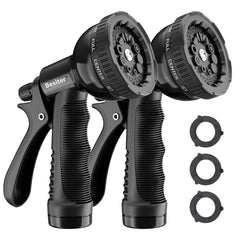 Besiter garden hose nozzle sprayer front view with ten spray patterns