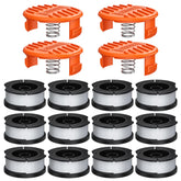 Bessport 16 Pack Trimmer String Replacement set with spools and caps