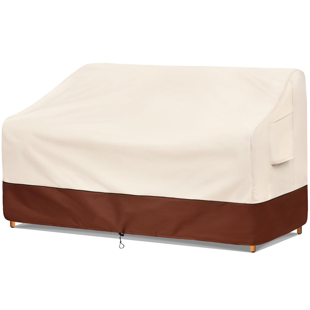 Bestalent Outdoor Patio Sofa Cover brown model front view