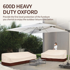 Bestalent Outdoor Patio Sofa Cover with handles and vents