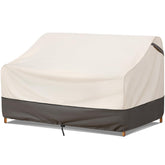 Bestalent Waterproof Patio Sofa Cover in Beige/Grey, front view