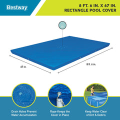 Bestway Flowclear Rectangular Pool Cover with ropes