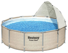 Bestway Pool Canopy Sunshade gray model front view