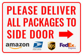 Bestylez 12x8 inch delivery sign front view
