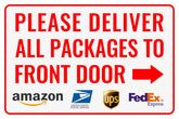 Bestylez delivery sign front view 12x8 inches