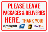 Bestylez Delivery Sign front view, 12x8 inches, aluminum