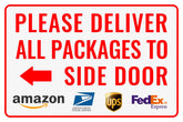 Bestylez Delivery Sign with left arrow for packages