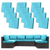 BIETYONE 12 Pcs Outdoor Cushion Covers in Sky Blue
