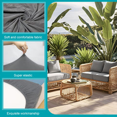 BIETYONE cushion cover in grey fitted on a cushion
