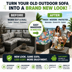 BIETYONE cushion covers on patio furniture