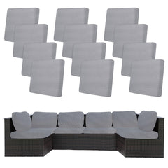 BIETYONE Outdoor Cushion Cover pack of 12 in Jacquard Twill Grey