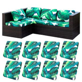 BIETYONE outdoor cushion cover pack of 8 Green Leaf design