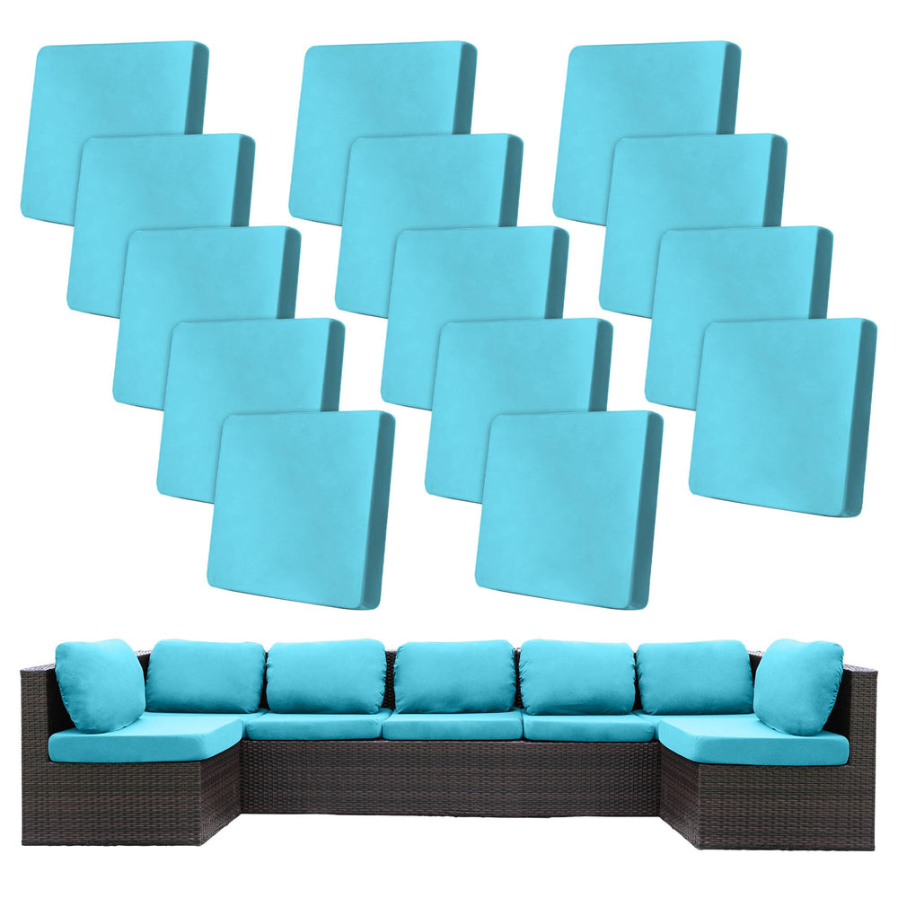 BIETYONE outdoor cushion cover set of 14 pieces in sky blue