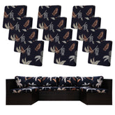 BIETYONE Outdoor Cushion Covers 12 pcs Coconut Forest front view