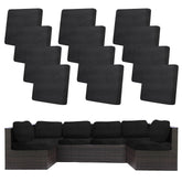 BIETYONE Outdoor Cushion Covers 12PCS in Jacquard Twill Black