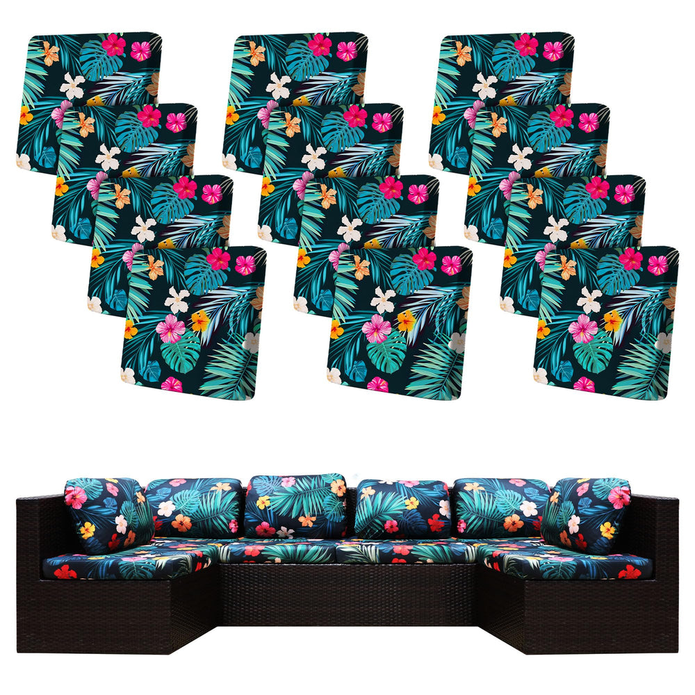 BIETYONE Outdoor Cushion Covers 12PCS in Summer Night