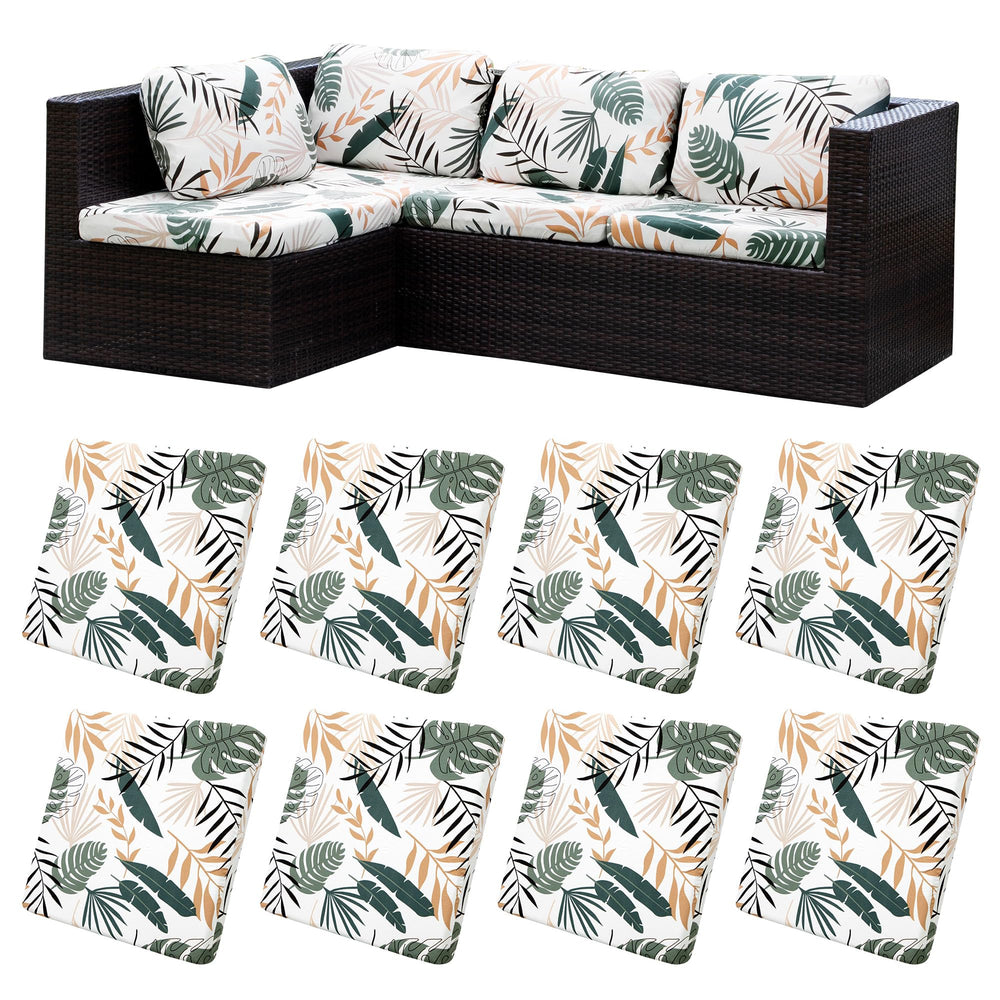 BIETYONE Outdoor Cushion Covers 8 Pcs in Lush Coconut Groves packaging