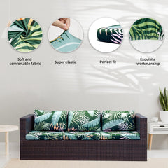BIETYONE Outdoor Cushion Covers 8PCS Green Forest close-up details