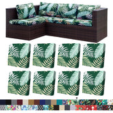BIETYONE Outdoor Cushion Covers 8PCS Green Forest front view