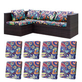 BIETYONE Outdoor Cushion Covers 8PCS Rococo design front view