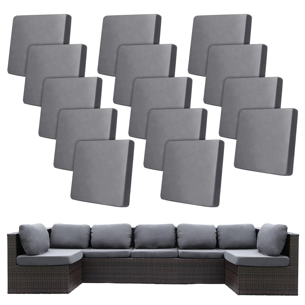 BIETYONE Outdoor Cushion Covers Grey Set of 14