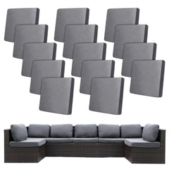 BIETYONE Outdoor Cushion Covers Grey Set of 14