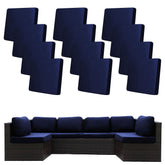 BIETYONE Outdoor Cushion Covers Navy Blue set of 12