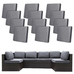 BIETYONE Outdoor Cushion Covers pack of 12 grey covers front view