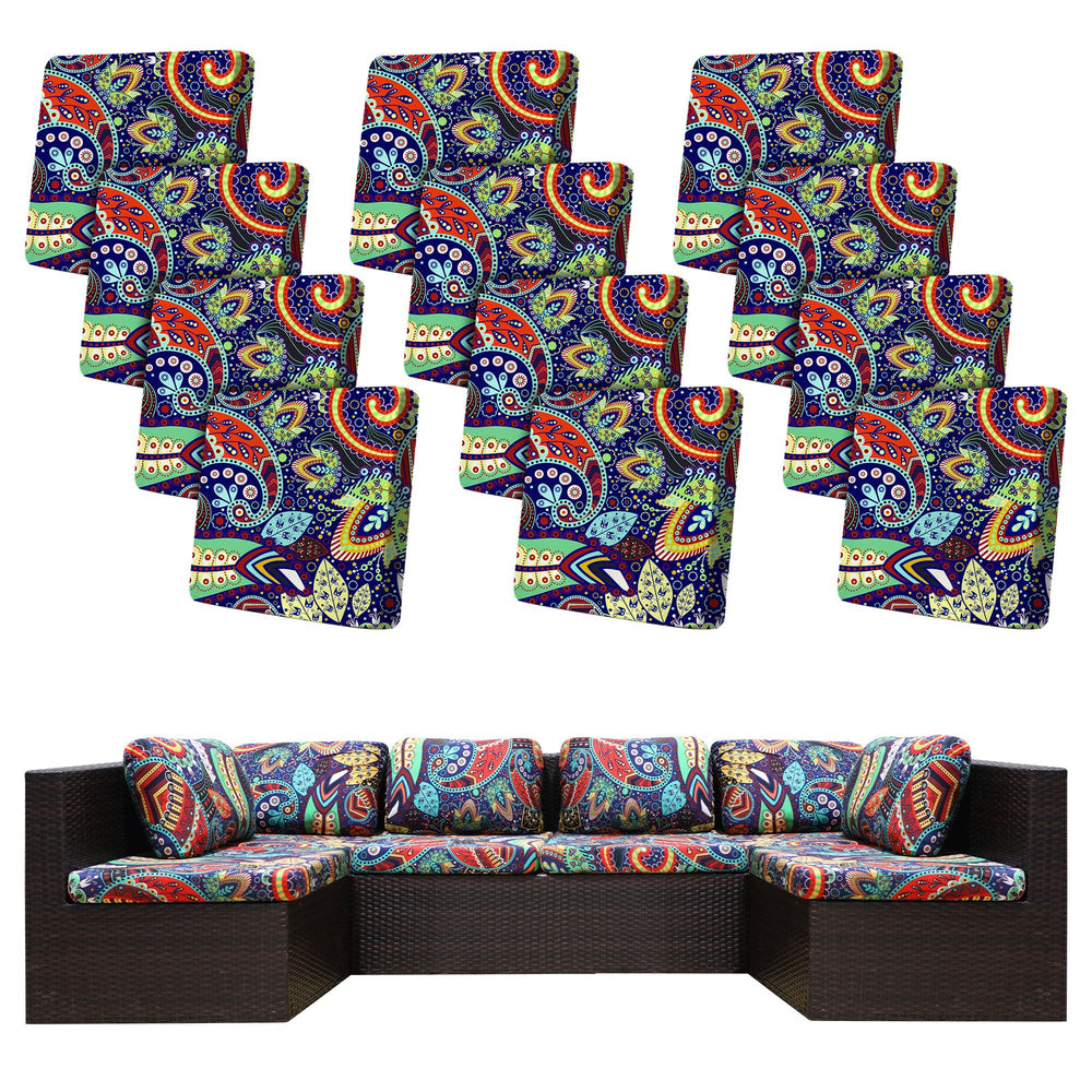 BIETYONE Outdoor Cushion Covers pack of 12 in Rococo pattern