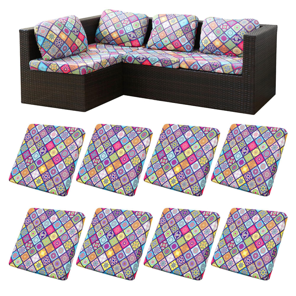 BIETYONE Outdoor Cushion Covers set of 8 in Colored Glass
