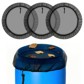 Biggun 39in mesh cover for rain barrel, black front view