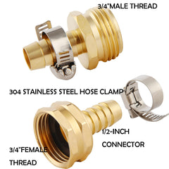 BILAL Brass connectors with rubber gasket