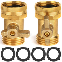 BILAL Garden Hose Shut Off Valve front view with extended handle