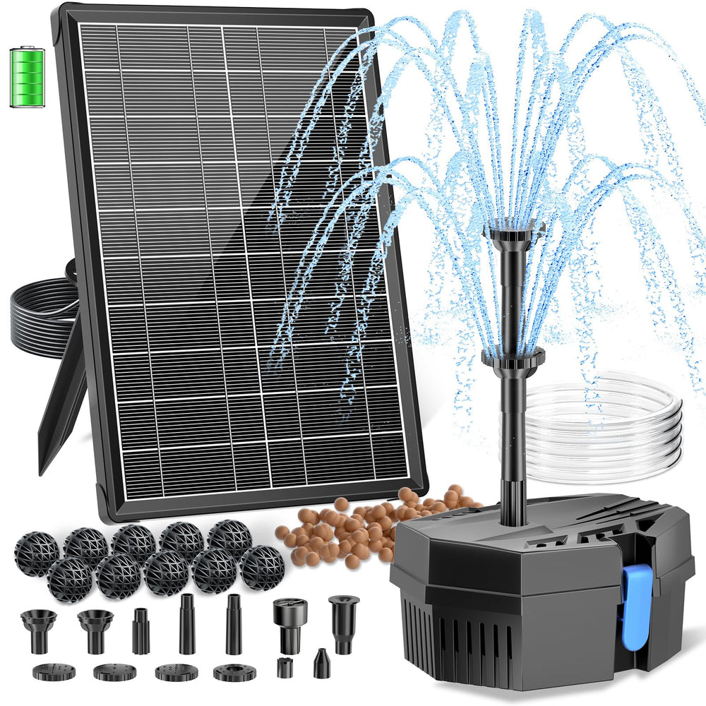 Biling Solar Pond Filter black model with solar panel