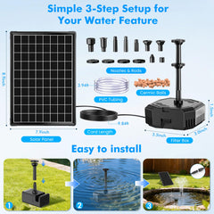 Biling Solar Pond Filter with water flowing from nozzle