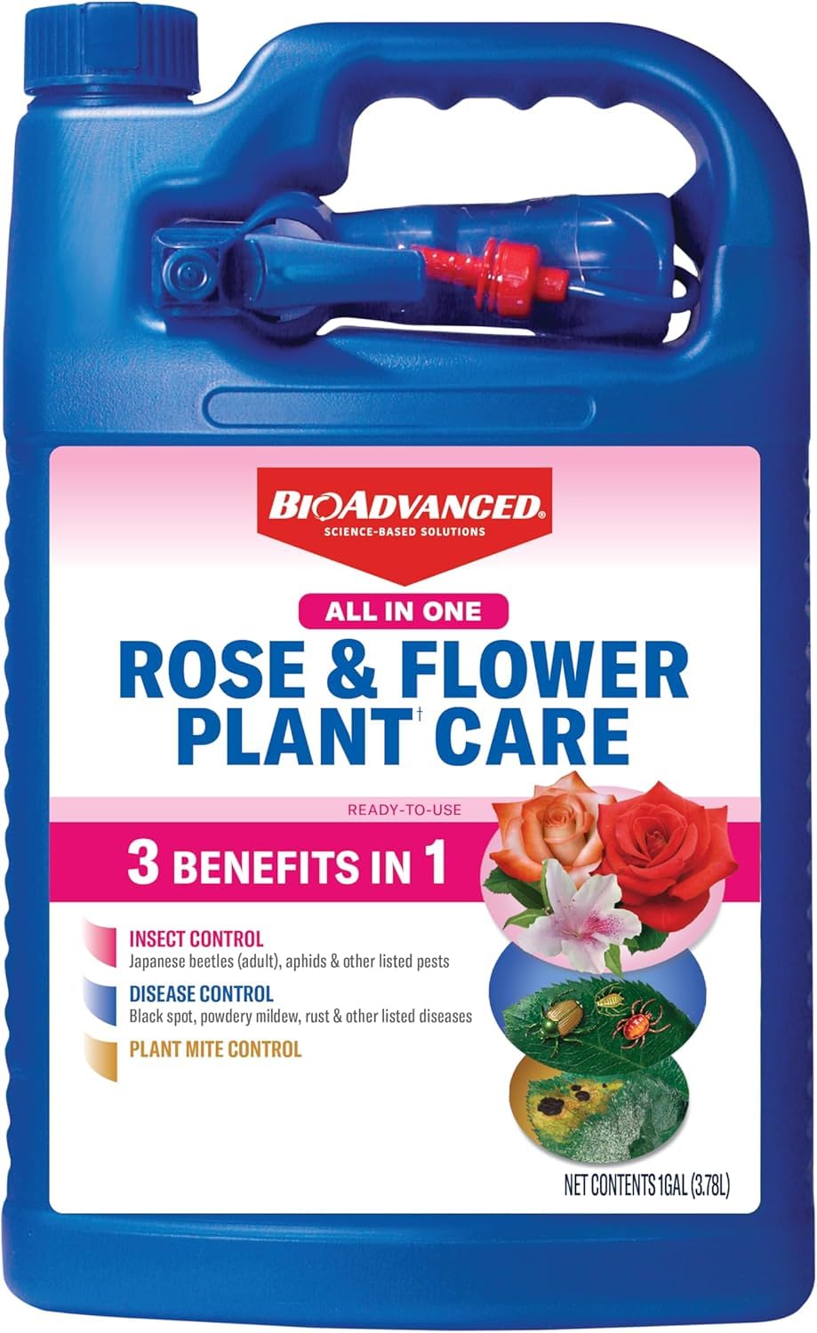BioAdvanced All-in-One Rose & Flower Plant Care 1 Gallon front view
