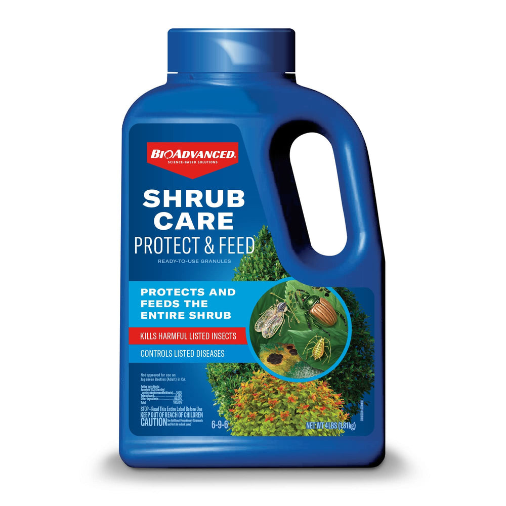 BioAdvanced Shrub Care Protect & Feed Fertilizer 4 lb granules front view