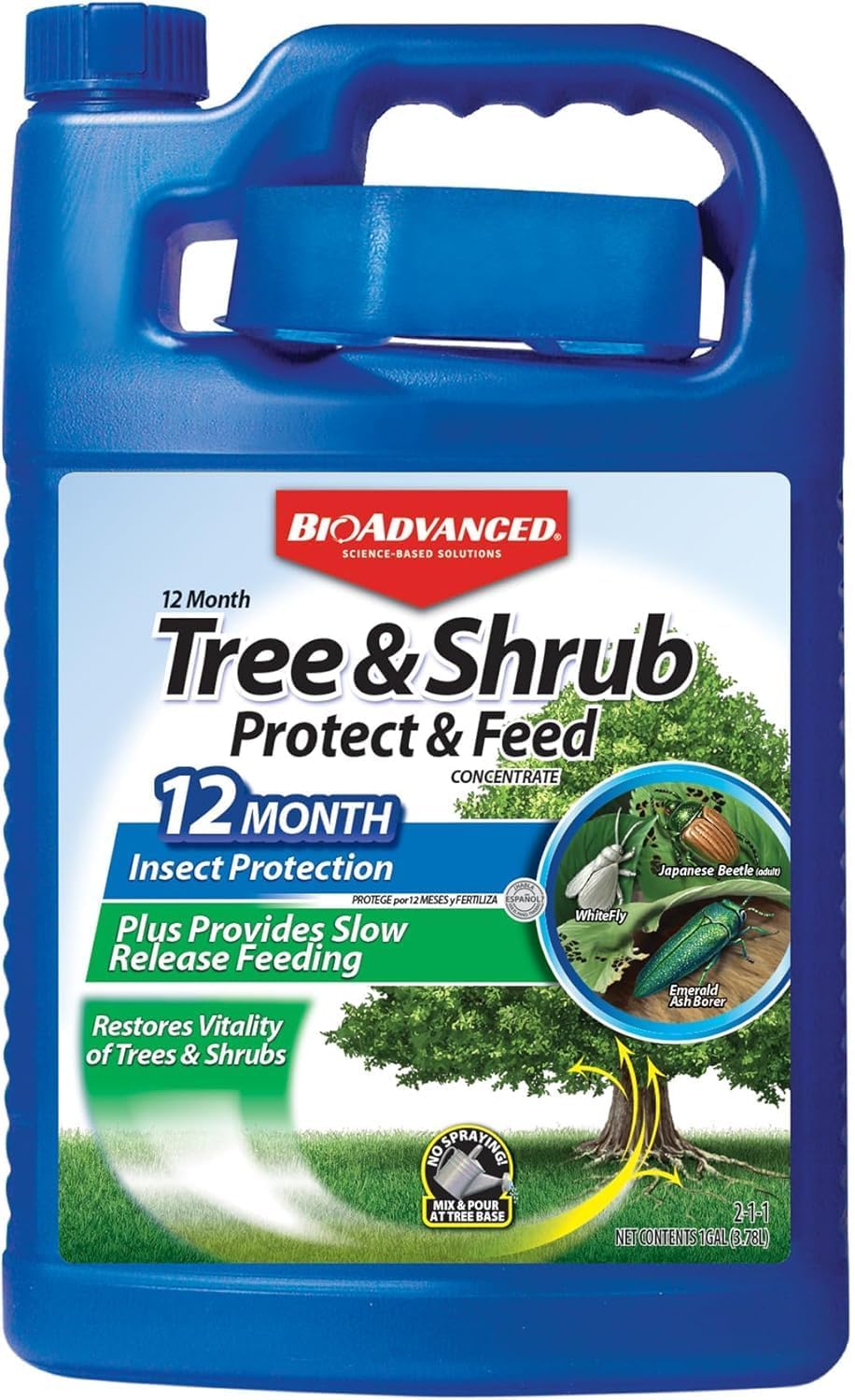 BioAdvanced Tree & Shrub Protect and Feed Concentrate 1 Gallon front view