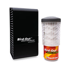 Bird B Gone Bird-Out dispenser and cartridge side view