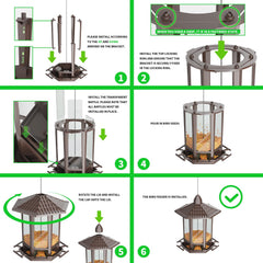 Birdream Bird Feeder installed in a garden