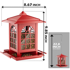 Birdream bird feeder showing wide opening for easy refill