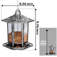 Birdream bird feeder with seeds visible