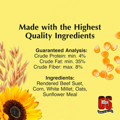 Birds feeding on C&S High Energy Suet