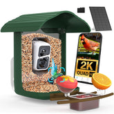 birdsnap PAV Bird Feeder front view with solar panel