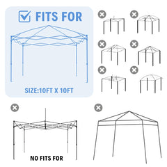 Birodeko 10x10 canopy top installed on a frame