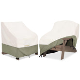 Bitubi Waterproof Adirondack Chair Cover beige front view