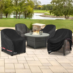 Bitubi Waterproof Adirondack Chair Cover Black with handles