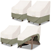 Bitubi Waterproof Adirondack Chair Cover front view in beige