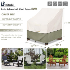 Bitubi Waterproof Chair Cover showing adjustable toggle and buckle straps